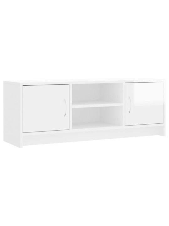 TV skříňka bílá vysoký lesk 102x30x37,5 cm kompozitní dřevo