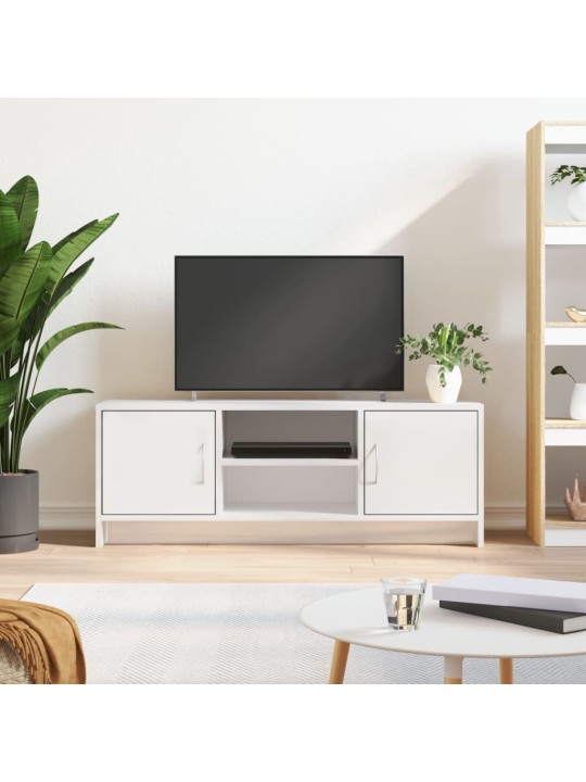 TV skříňka bílá vysoký lesk 102x30x37,5 cm kompozitní dřevo