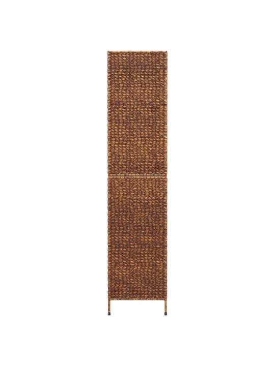 Paraván 5panelový hnědý 205 x 180 cm vodní hyacint