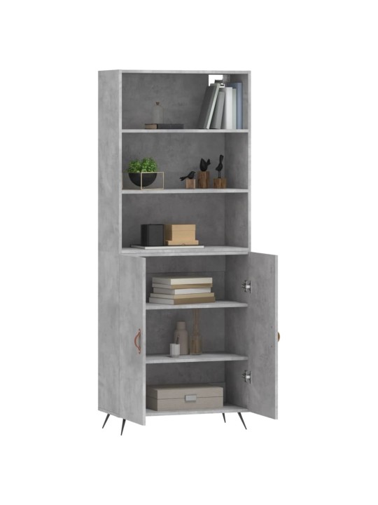 Skříň highboard betonově šedá 69,5x34x180 cm kompozitní dřevo