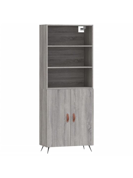 Skříň highboard šedá sonoma 69,5 x 34 x 180 cm kompozitní dřevo