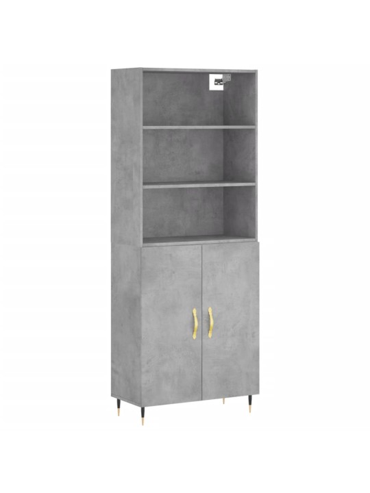 Skříň highboard betonově šedá 69,5x34x180 cm kompozitní dřevo