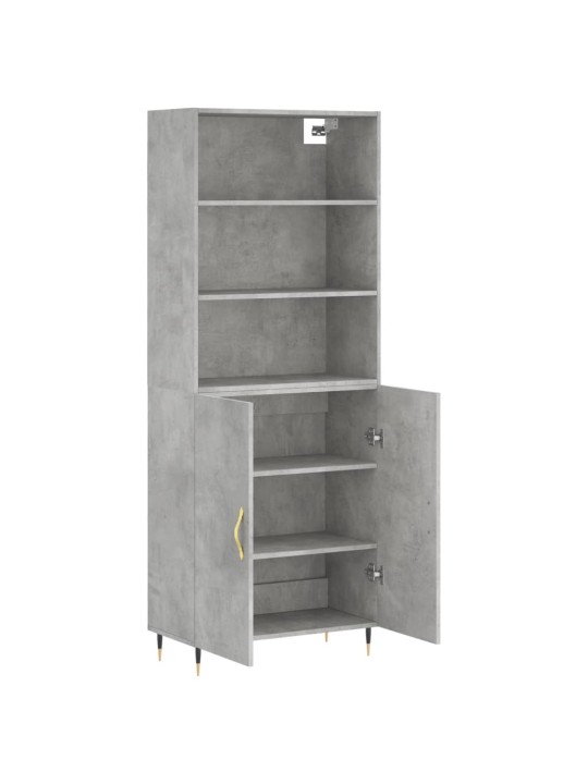 Skříň highboard betonově šedá 69,5x34x180 cm kompozitní dřevo