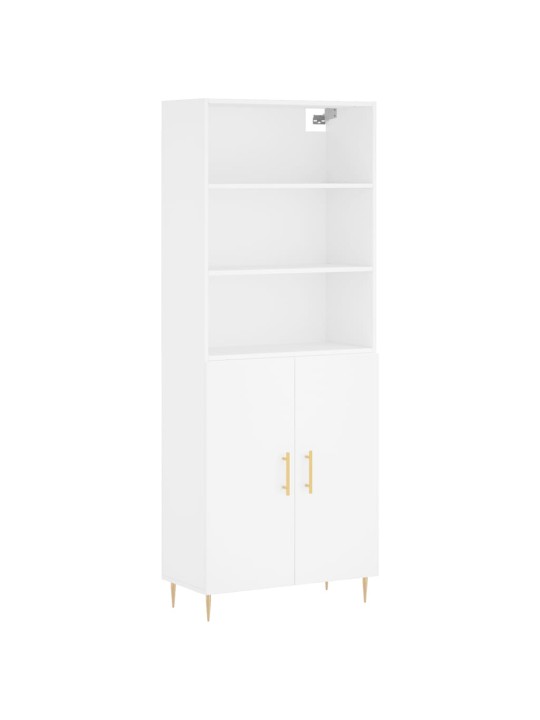 Skříň highboard bílá 69,5 x 34 x 180 cm kompozitní dřevo