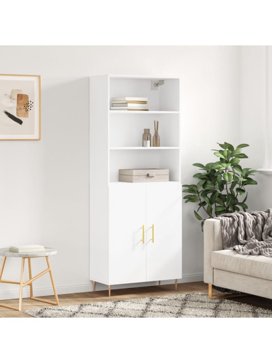 Skříň highboard bílá 69,5 x 34 x 180 cm kompozitní dřevo