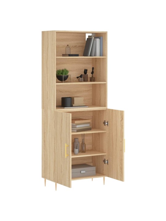 Skříň highboard dub sonoma 69,5 x 34 x 180 cm kompozitní dřevo