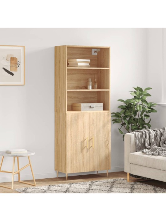 Skříň highboard dub sonoma 69,5 x 34 x 180 cm kompozitní dřevo