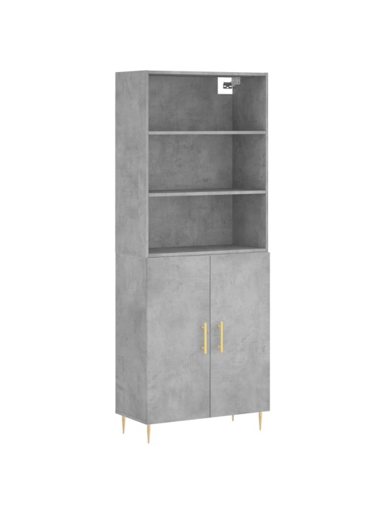 Skříň highboard betonově šedá 69,5x34x180 cm kompozitní dřevo