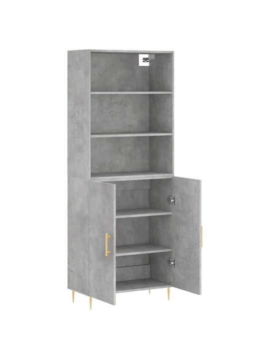 Skříň highboard betonově šedá 69,5x34x180 cm kompozitní dřevo