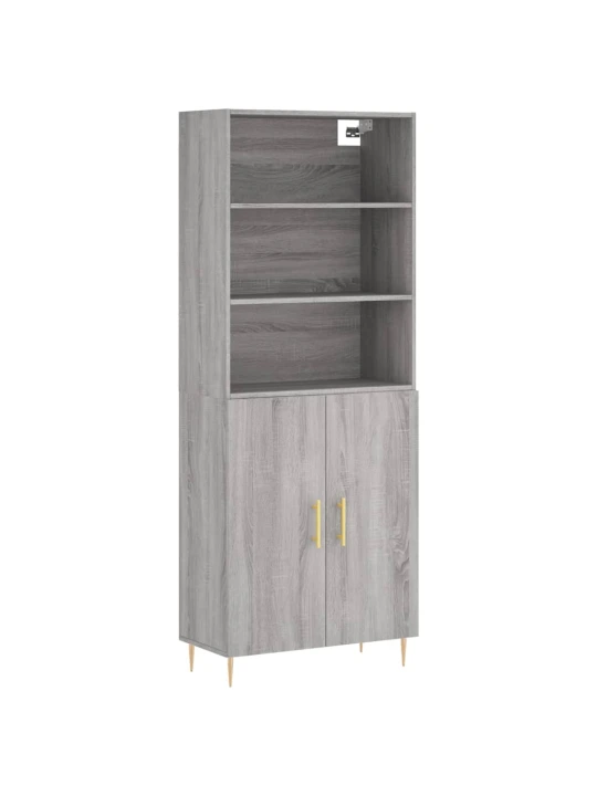 Skříň highboard šedá sonoma 69,5 x 34 x 180 cm kompozitní dřevo