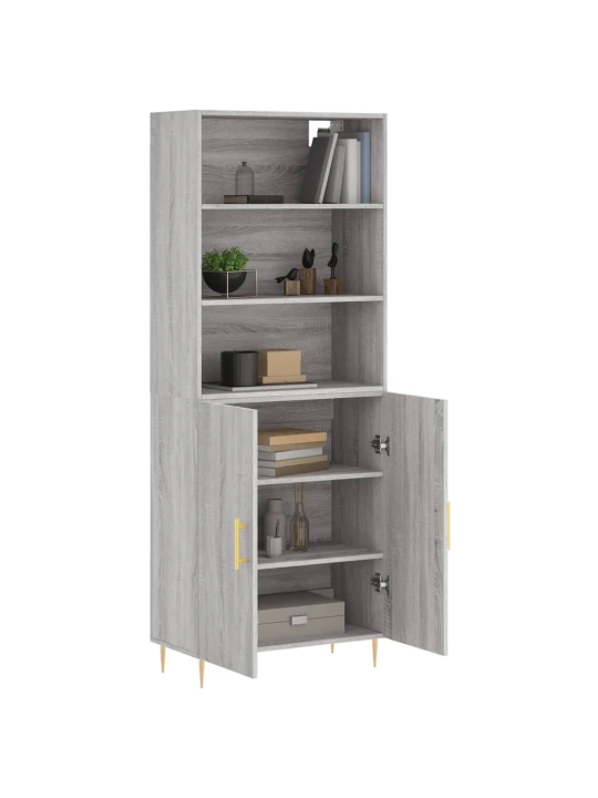 Skříň highboard šedá sonoma 69,5 x 34 x 180 cm kompozitní dřevo