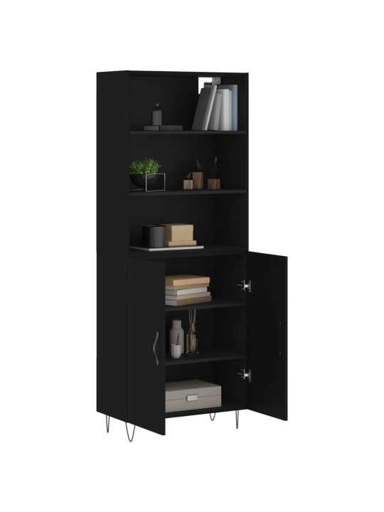 Skříň highboard černá 69,5 x 34 x 180 cm kompozitní dřevo