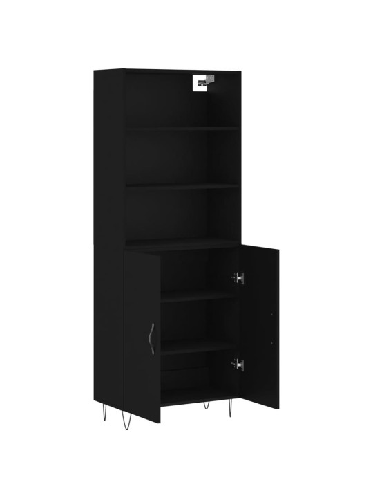 Skříň highboard černá 69,5 x 34 x 180 cm kompozitní dřevo