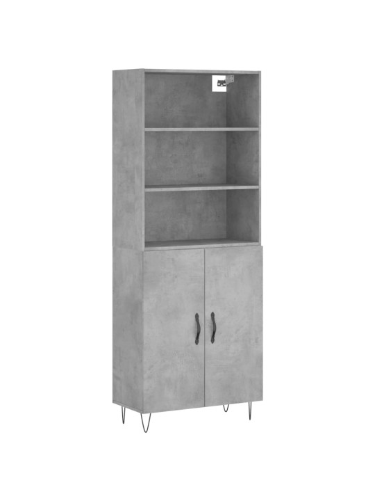 Skříň highboard betonově šedá 69,5x34x180 cm kompozitní dřevo