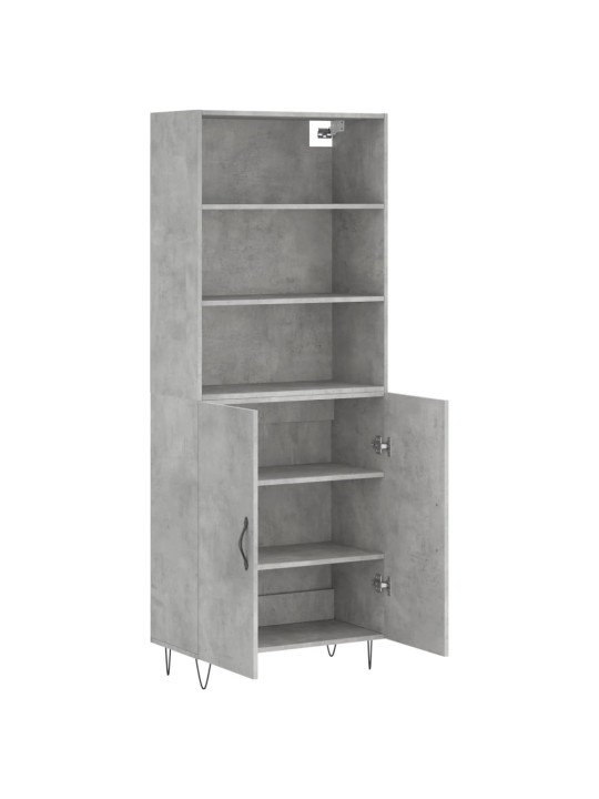 Skříň highboard betonově šedá 69,5x34x180 cm kompozitní dřevo