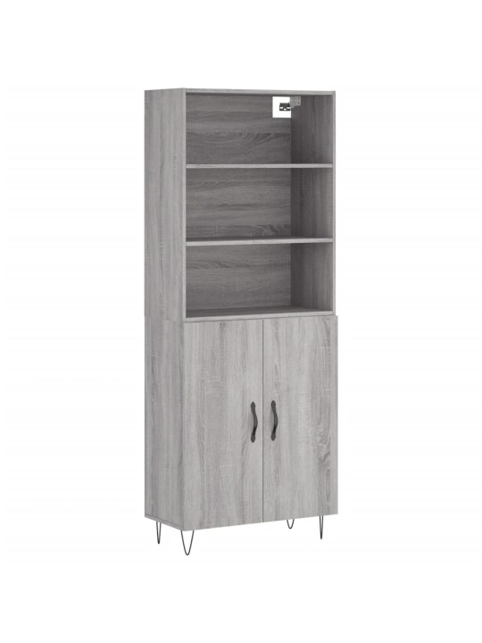 Skříň highboard šedá sonoma 69,5 x 34 x 180 cm kompozitní dřevo