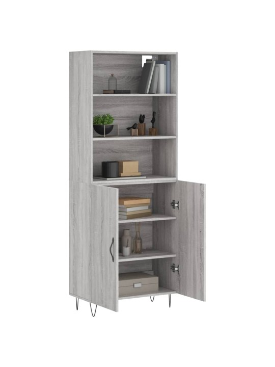 Skříň highboard šedá sonoma 69,5 x 34 x 180 cm kompozitní dřevo
