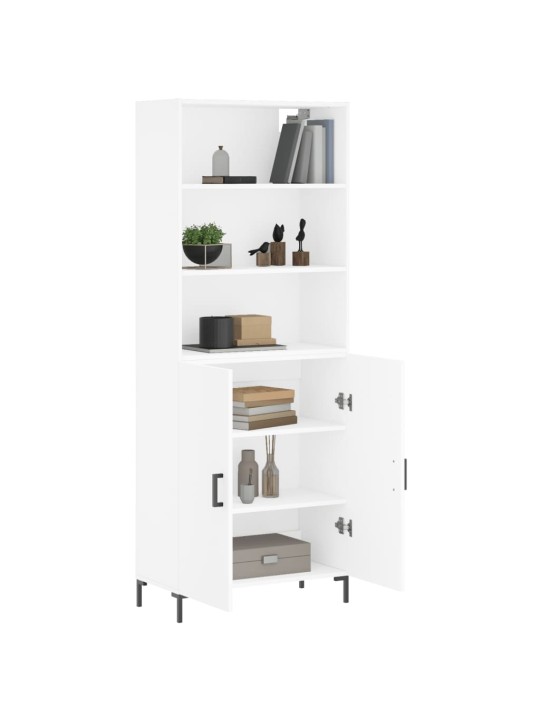 Skříň highboard bílá 69,5 x 34 x 180 cm kompozitní dřevo