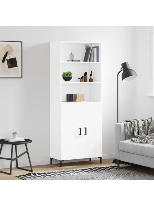 Skříň highboard bílá 69,5 x 34 x 180 cm kompozitní dřevo