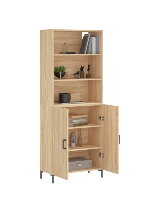 Skříň highboard dub sonoma 69,5 x 34 x 180 cm kompozitní dřevo