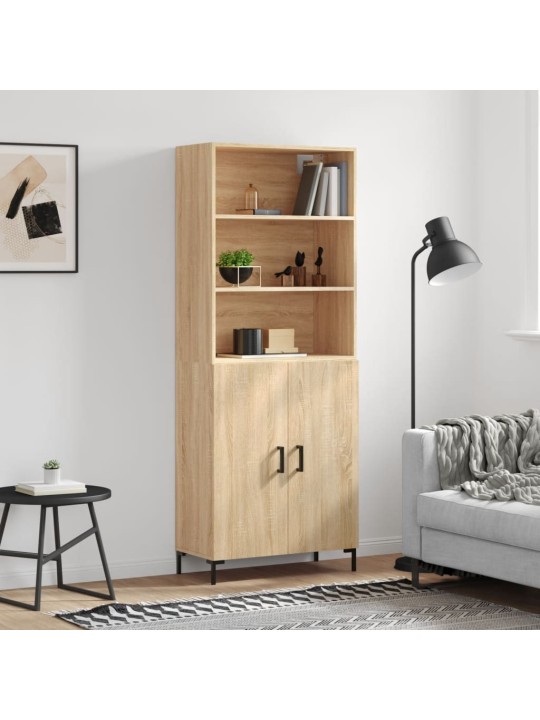 Skříň highboard dub sonoma 69,5 x 34 x 180 cm kompozitní dřevo