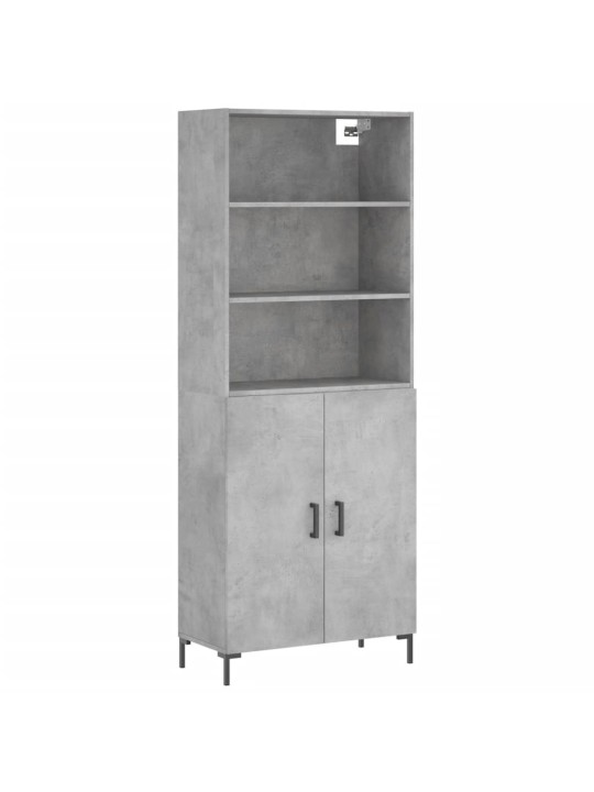 Skříň highboard betonově šedá 69,5x34x180 cm kompozitní dřevo