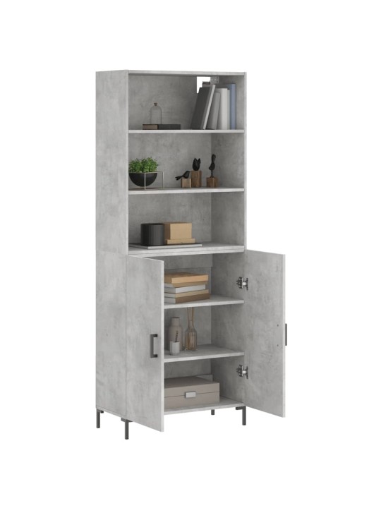 Skříň highboard betonově šedá 69,5x34x180 cm kompozitní dřevo