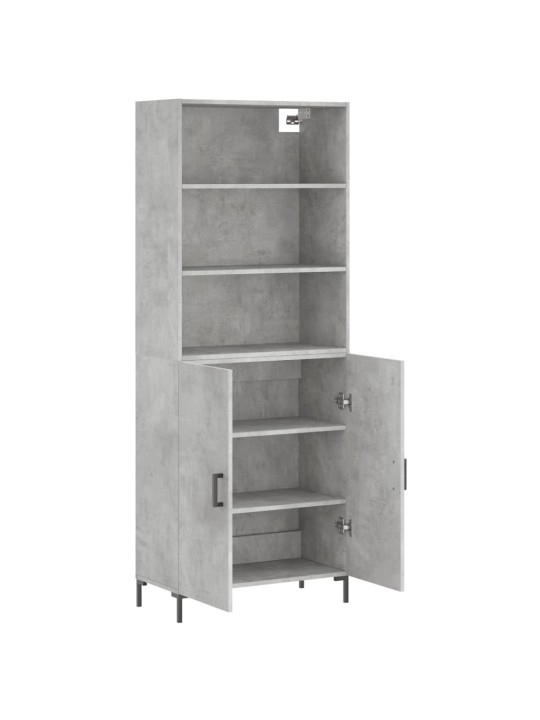 Skříň highboard betonově šedá 69,5x34x180 cm kompozitní dřevo