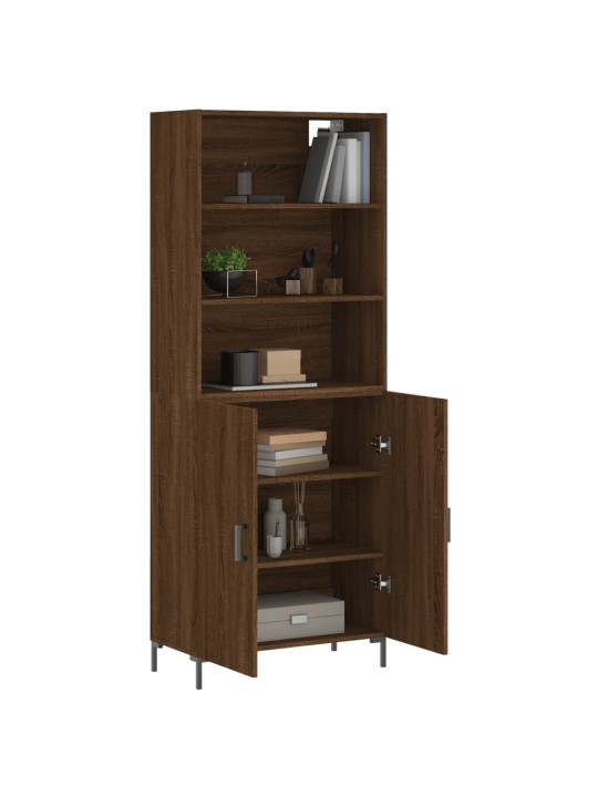 Skříň highboard hnědý dub 69,5 x 34 x 180 cm kompozitní dřevo
