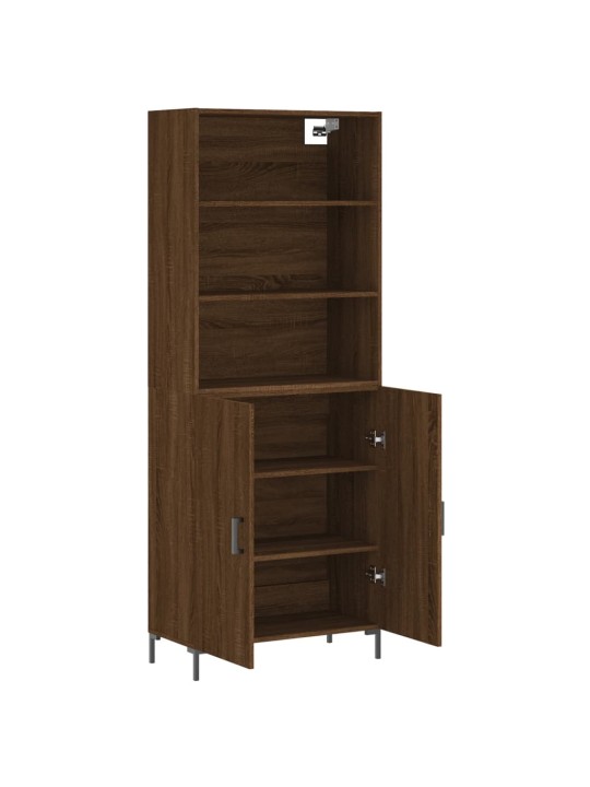 Skříň highboard hnědý dub 69,5 x 34 x 180 cm kompozitní dřevo