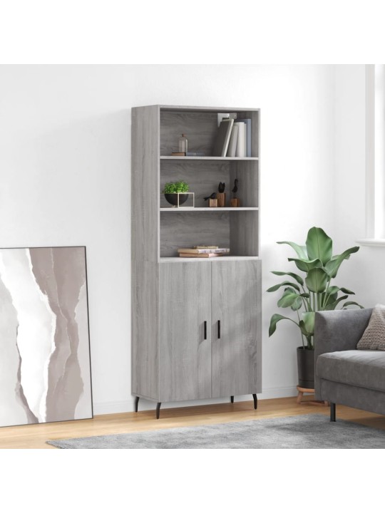 Skříň highboard šedá sonoma 69,5 x 34 x 180 cm kompozitní dřevo