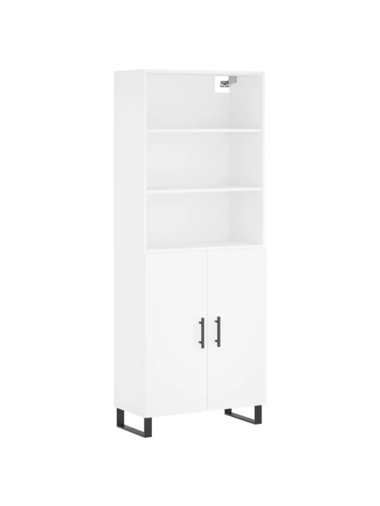Skříň highboard bílá 69,5 x 34 x 180 cm kompozitní dřevo