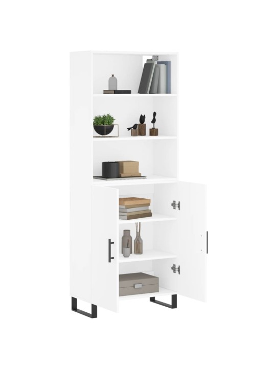 Skříň highboard bílá 69,5 x 34 x 180 cm kompozitní dřevo