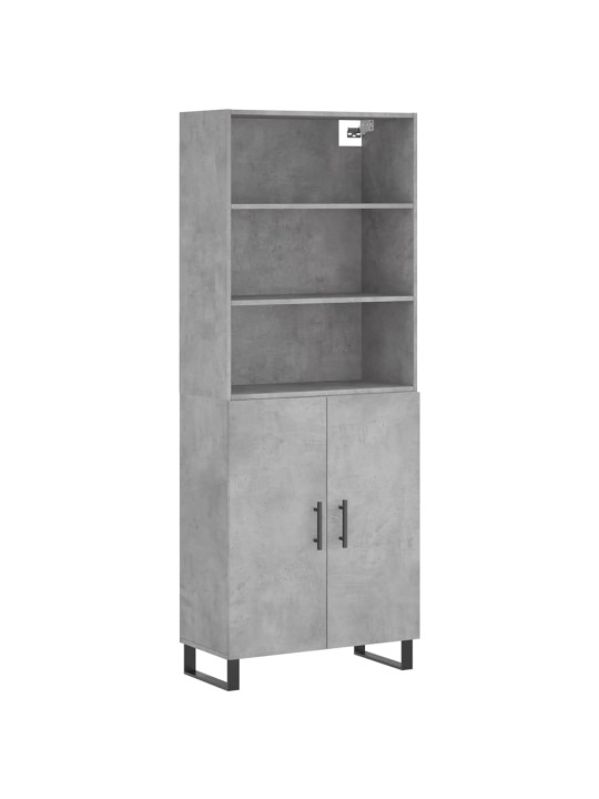 Skříň highboard betonově šedá 69,5x34x180 cm kompozitní dřevo