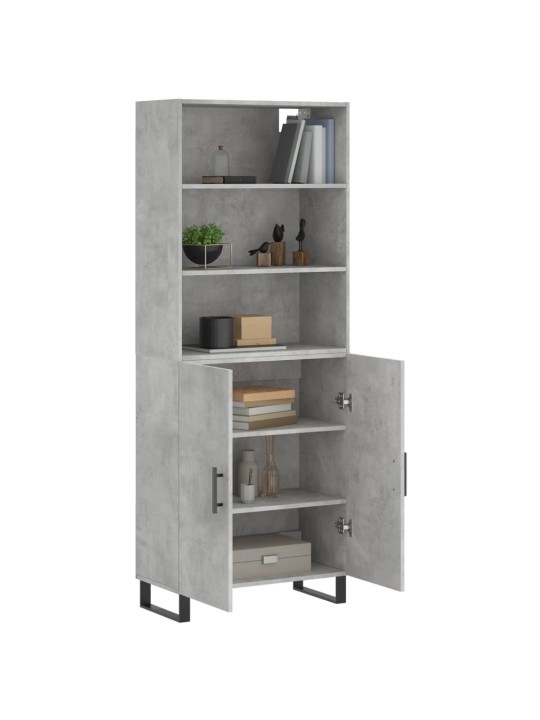 Skříň highboard betonově šedá 69,5x34x180 cm kompozitní dřevo