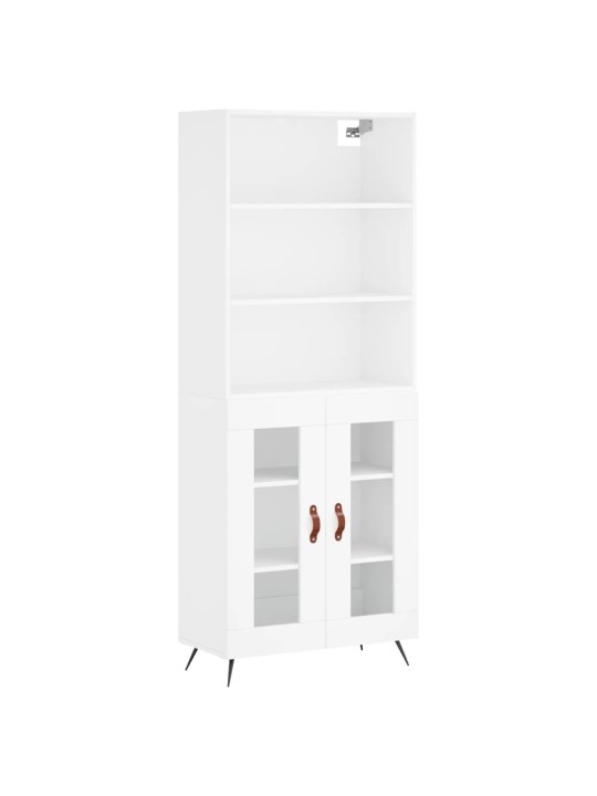 Skříň highboard bílá 69,5 x 34 x 180 cm kompozitní dřevo