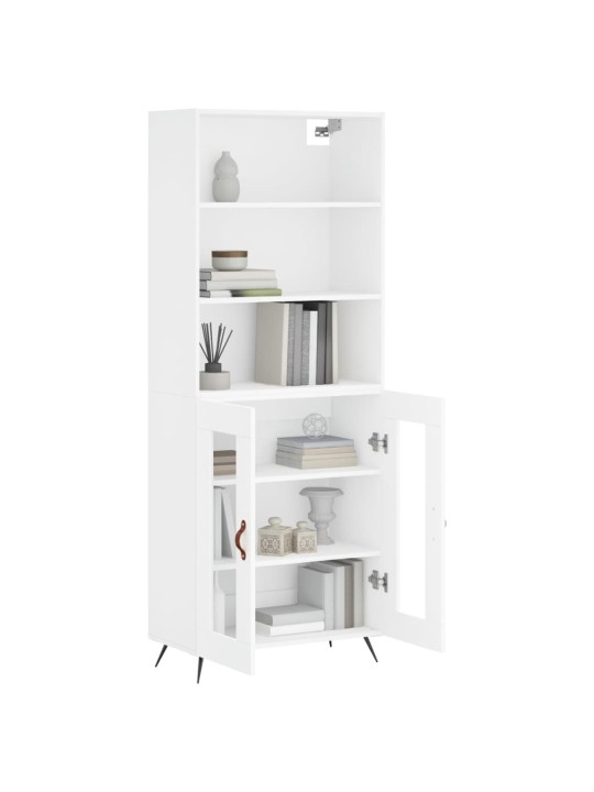 Skříň highboard bílá 69,5 x 34 x 180 cm kompozitní dřevo