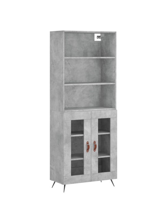 Skříň highboard betonově šedá 69,5x34x180 cm kompozitní dřevo