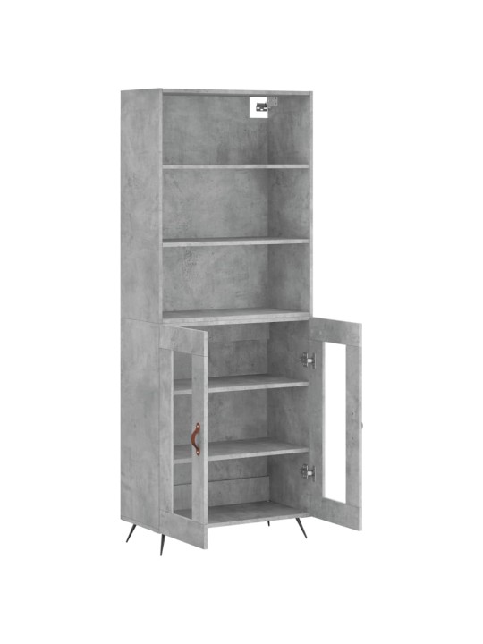 Skříň highboard betonově šedá 69,5x34x180 cm kompozitní dřevo