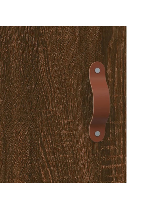 Skříň highboard hnědý dub 69,5 x 34 x 180 cm kompozitní dřevo