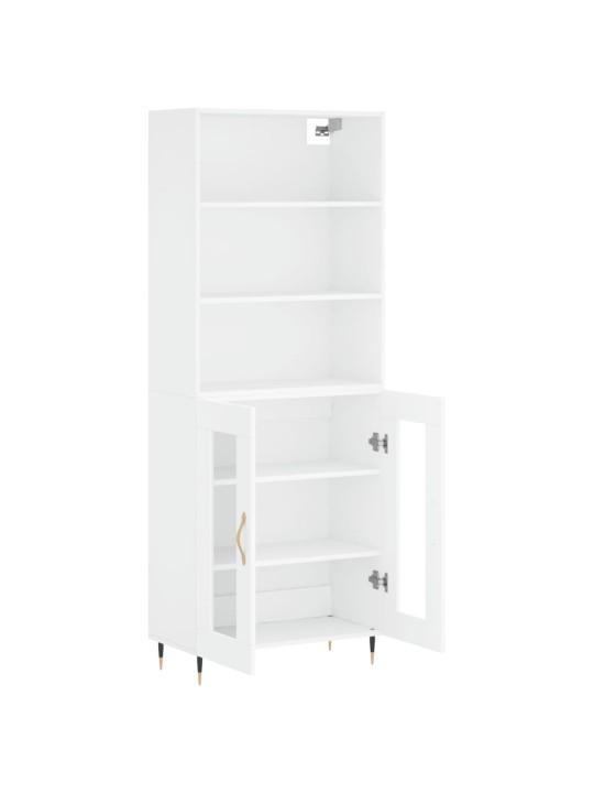Skříň highboard bílá 69,5 x 34 x 180 cm kompozitní dřevo