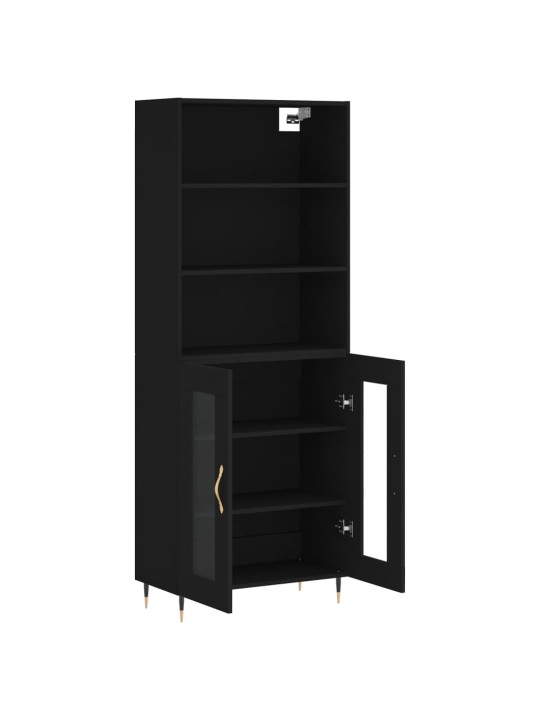 Skříň highboard černá 69,5 x 34 x 180 cm kompozitní dřevo