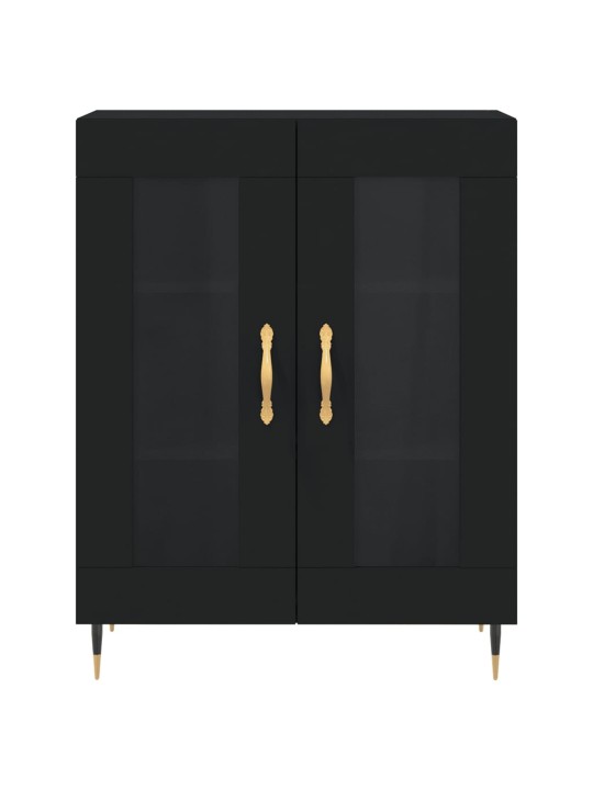 Skříň highboard černá 69,5 x 34 x 180 cm kompozitní dřevo