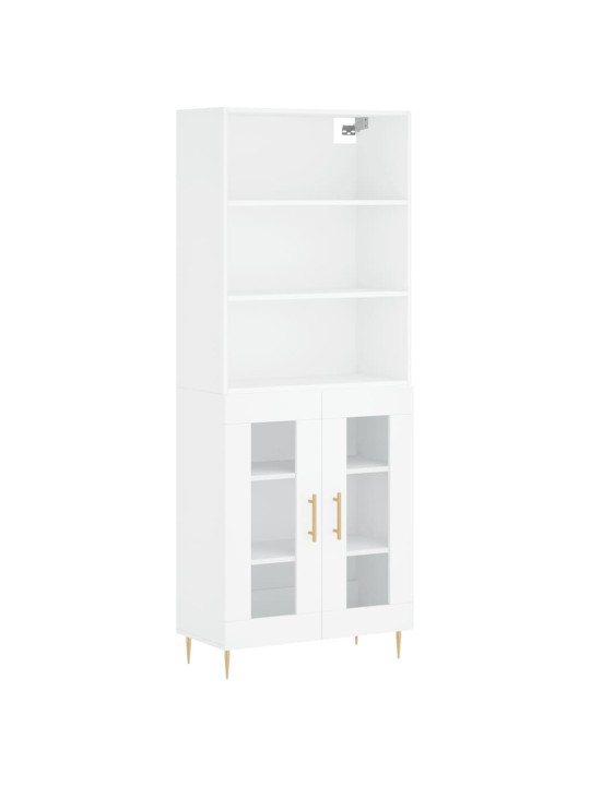 Skříň highboard bílá 69,5 x 34 x 180 cm kompozitní dřevo