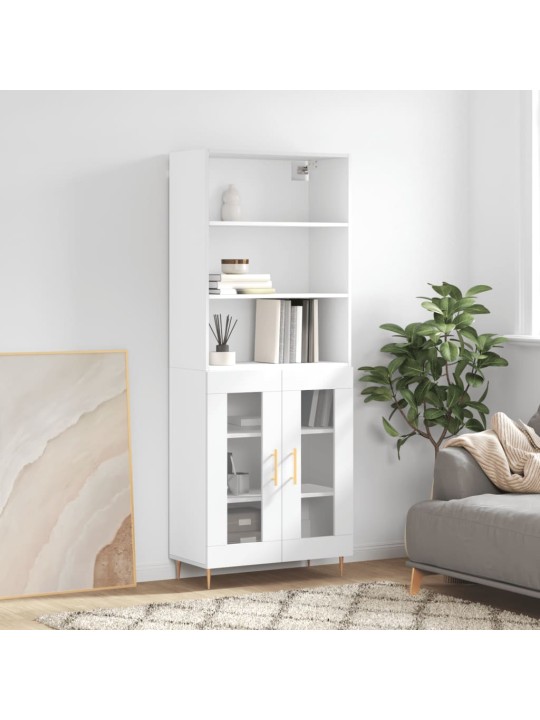 Skříň highboard bílá 69,5 x 34 x 180 cm kompozitní dřevo