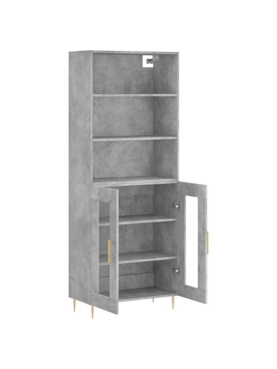 Skříň highboard betonově šedá 69,5x34x180 cm kompozitní dřevo