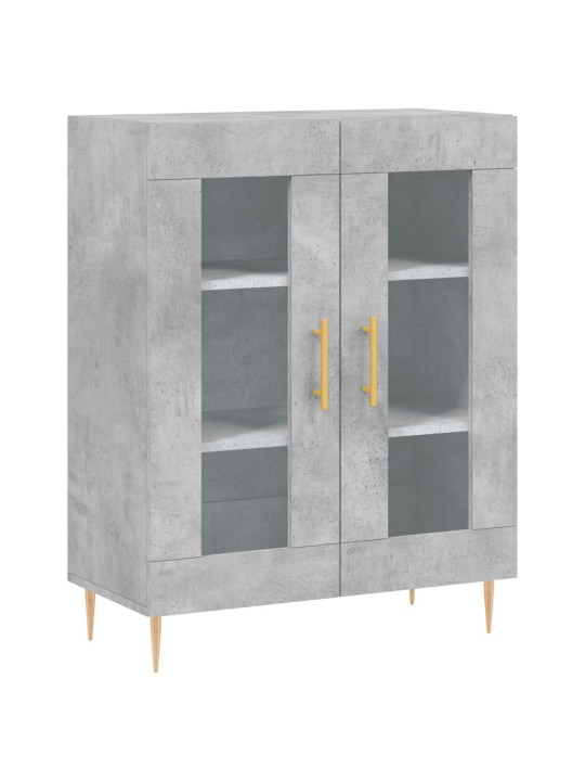 Skříň highboard betonově šedá 69,5x34x180 cm kompozitní dřevo