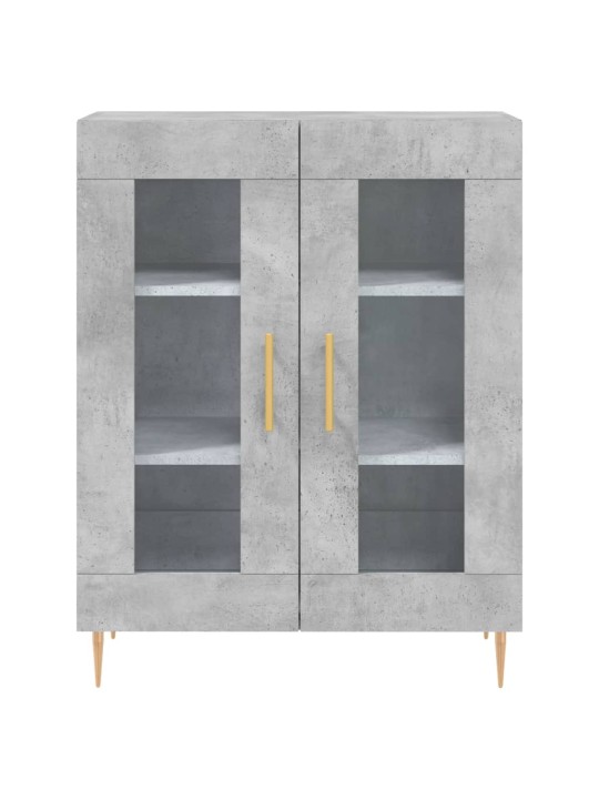 Skříň highboard betonově šedá 69,5x34x180 cm kompozitní dřevo