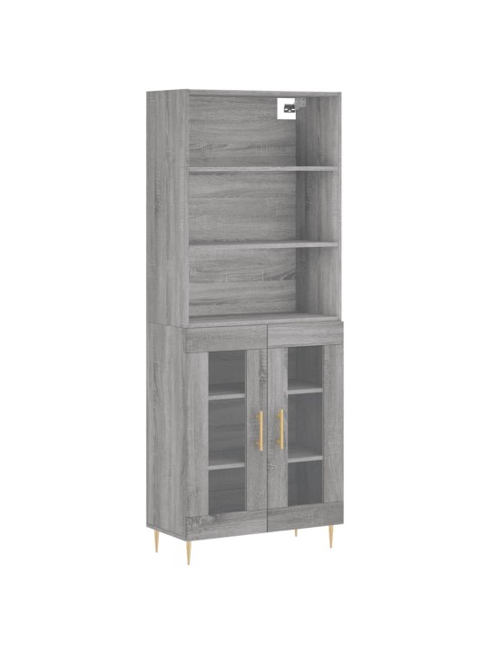 Skříň highboard šedá sonoma 69,5 x 34 x 180 cm kompozitní dřevo