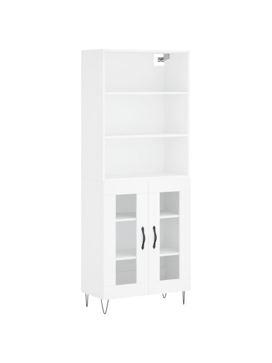 Skříň highboard bílá 69,5 x 34 x 180 cm kompozitní dřevo